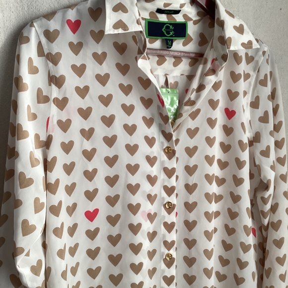 Silk Button Down Blouse size M - Picture 7 of 11